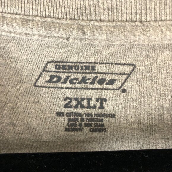 Dickies Genuine Mens Gray Pocket T-Shirt 2XLT Cotton Blend - Picture 3 of 3